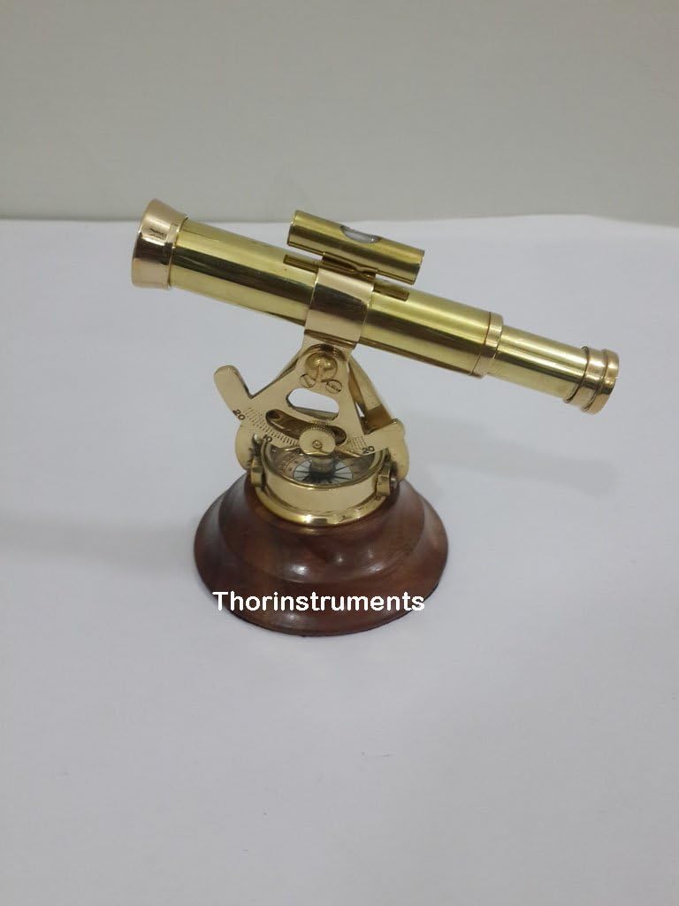 4" Brass Alidade Telescope & Compass Home & Office Decor Rustic Vintage Home Decor Gifts
