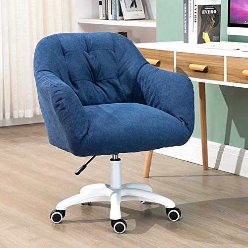 Chaise de bureau ergonomique en velours bleu 42x42x63cm YZCIS