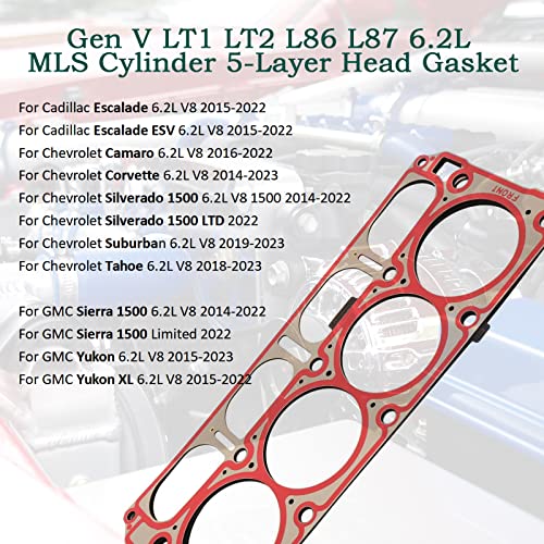 Image of 12688943 Gen V LT1 LT2 L86 L87 6.2L MLS Cylinder 5-Layer Head Gasket Set of 2 Compatible with Chevrolet, GMC, Cadillac 2014-2023, 12659260