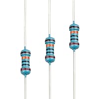 Vista 30 de 100pcs 1 ohm Resistor 1/4w (0.25 W) Resistencia fija de película metálica de tolerancia ±1%, múltiples valores de resistencia opcional