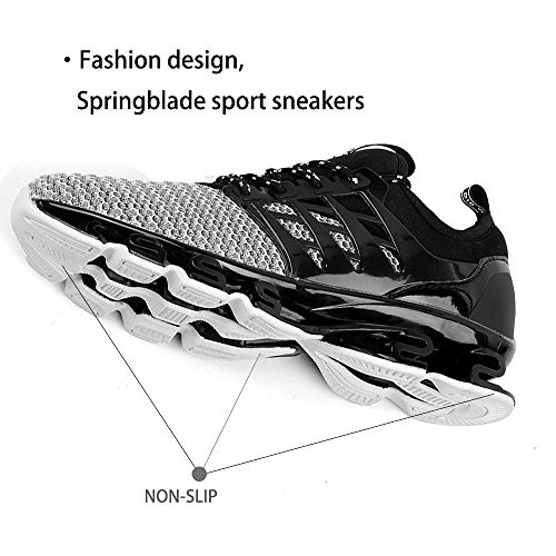 SKDOIUL Men Walking Sneaker Men Running Sneakers Casual Running Shoes Youth Boys Sneakers Sport Running Shoes mesh Breathable Mens Trail Outdoor Shoes Grey Size 8 (8066grey41)