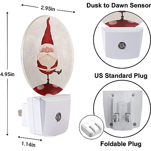 Image of EKOBLA Santa Claus Night Light, Cute Winter Xmas Night Lights Plug Into Wall with Dusk to Dawn Sensor for Kids Bedroom