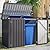 AECOJOY 46 Cu.Ft Outdoor Trash Can Storage Bike Storage Shed, Horizontal Storage Cabinet Waterproof, Garbage Can Storage Bicycle Sheds & Outdoor Storage Clearance in Grey