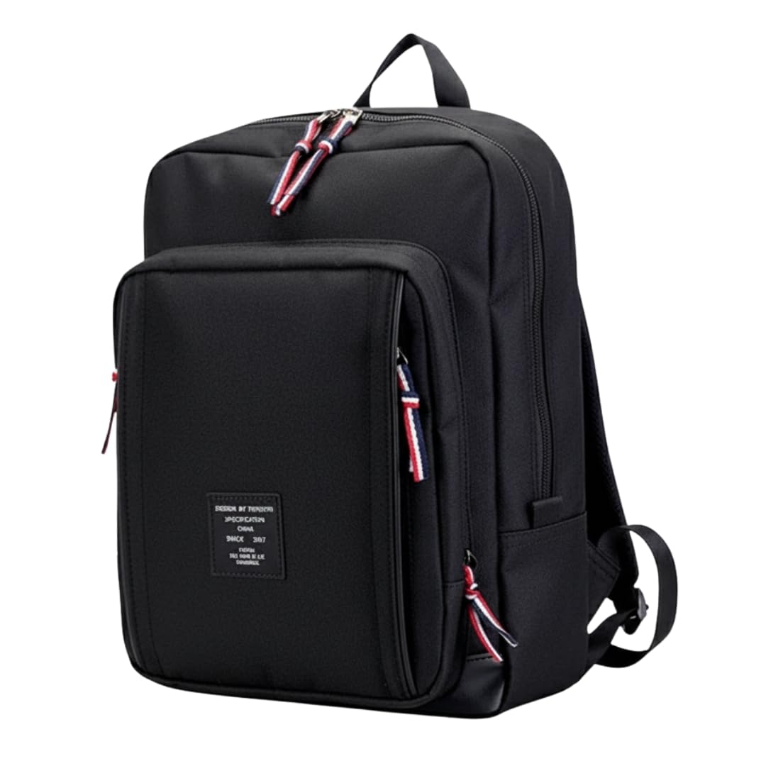 TYPIFY Unisex Stylish Backpack – Water-Resistant Polyester Bag, Front Pocket & Bottle Holder with Laptop Sleeve| Preppy Korean Style School, College, Office & Travel Backpack | Trendy College Bags