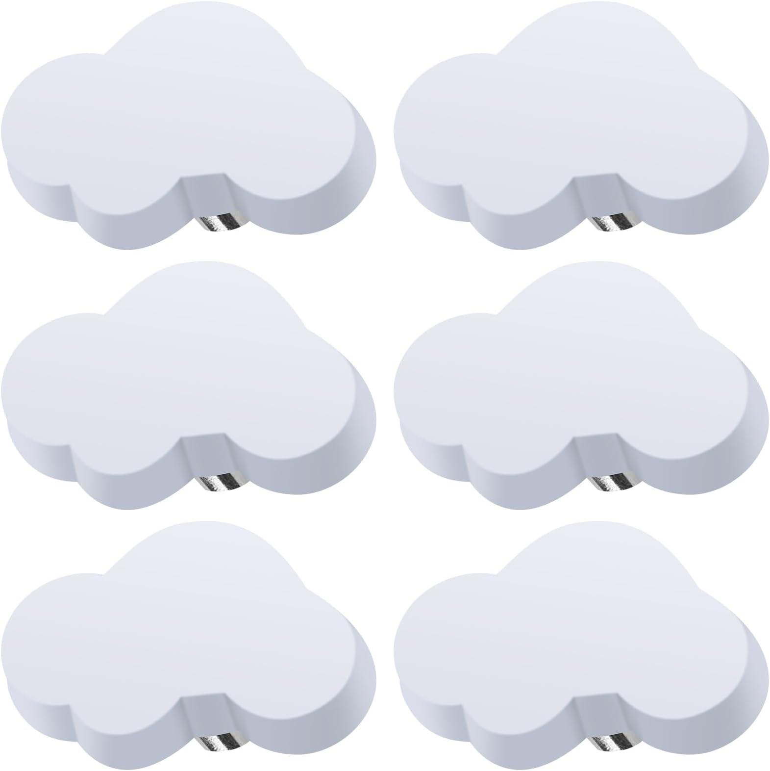 4er Set Möbelknöpfe Weiße Katze - Personalisierte Schubladenknäufe 32mm Metall