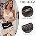 VASCHY Clutch Purse for Women,Fashion Envelope Evening Small Formal Handbag Fold-over Crossbody Shoulder Bag for Wedding,Party Black