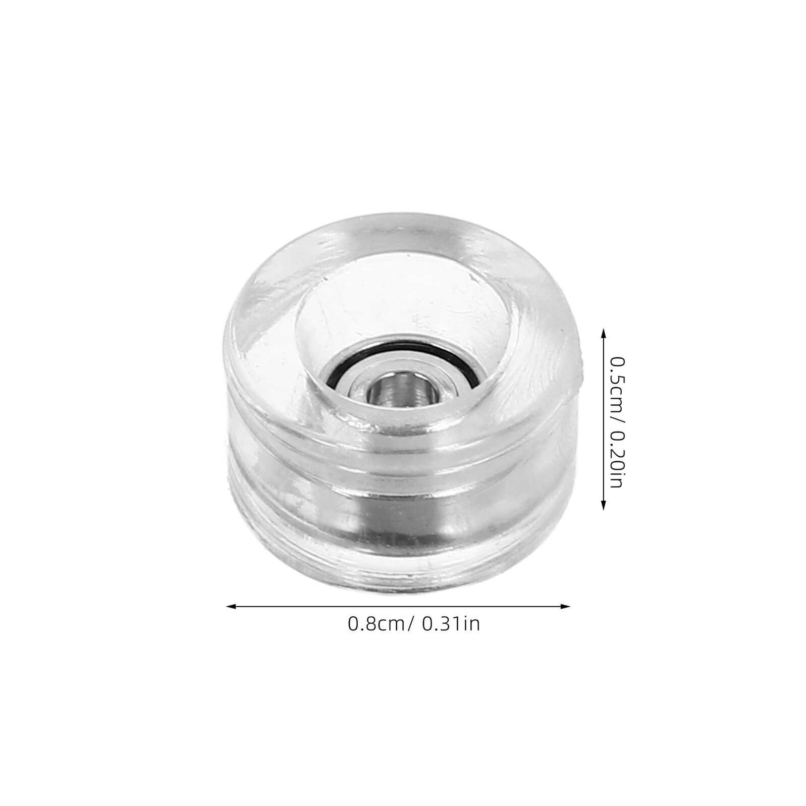 Finger Skateboard Rollen 4 Stück Transparent mit Kugellagern Leichte Skateboard Räder für Fingerboard Zubehör Vielseitig für Training Tricks