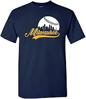 Vista 16 de Xtreme Apparrel Cityscape Skyline - Camiseta para hombre para fanáticos del béisbol