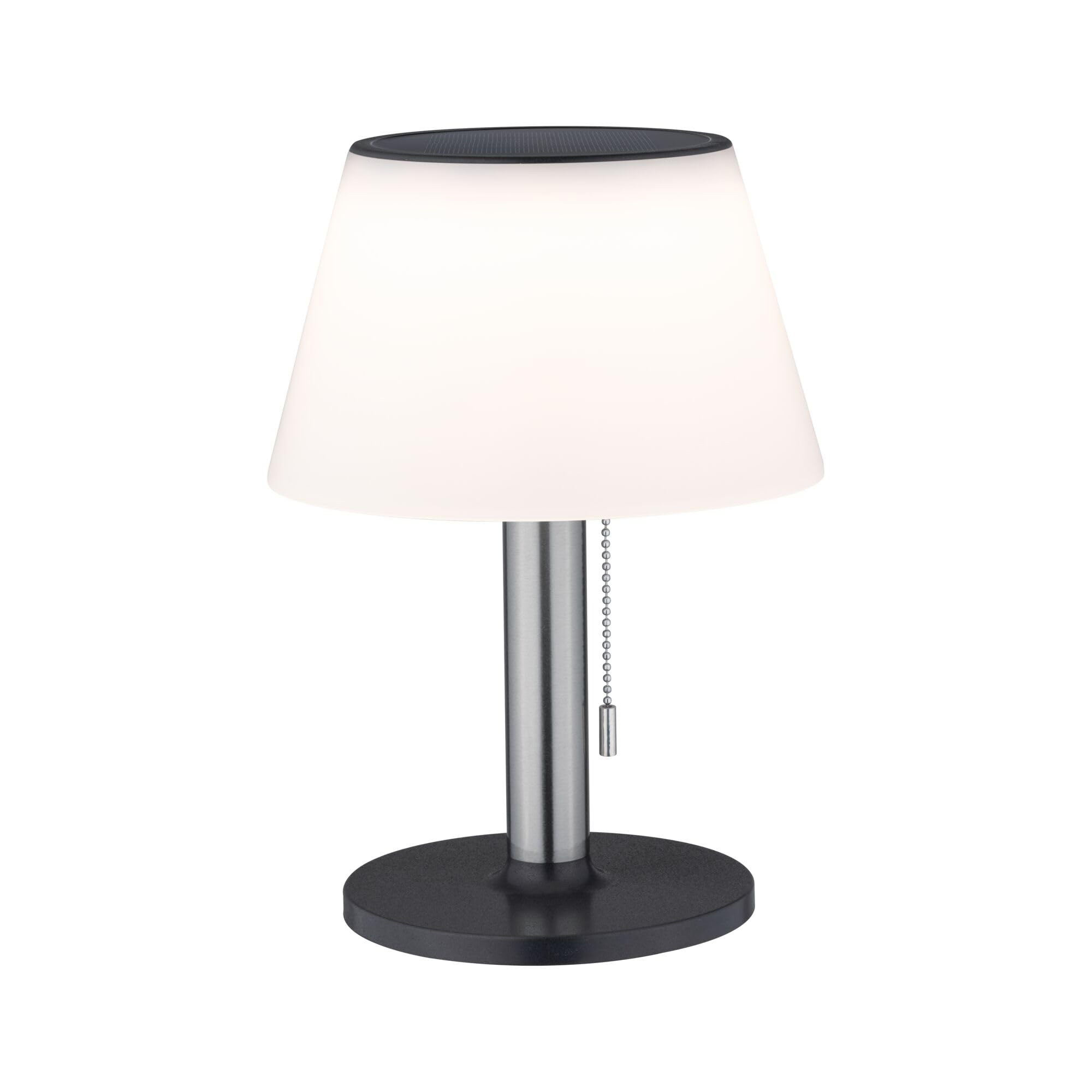 Paulmann 94309 Lampe à poser solaire LED Lillesol Luminaire d'extérieur incl. 1x0,8 watts gradable IP44 Acier inoxydable Éclairage de jardin plastique Métal Blanc chaud 3000 K