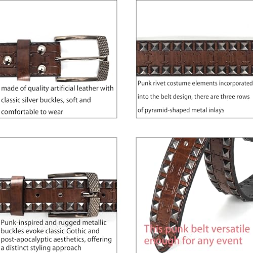 UTOWO Women Vintage-Western-Belt Floral-Engraved-Buckle Cowgirl-Belt PU-Leather-Strap Removable-Buckle Cowboy-Belts 29"-38"4