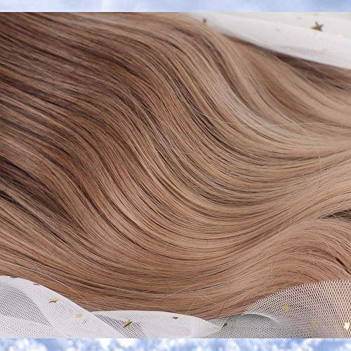 Perruque de cheveux synthétiques de cheveux bouclés naturels en dégradé brun - 6