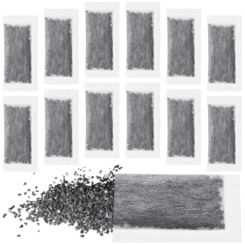 Lounsweer 12 Packs Replacement Activated Charcoal Distiller Filters Coconut Husk Activated Carbon Filter Sachets Compatible with Countertop Water Distiller Models