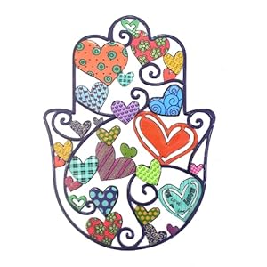 EMANUEL Yair Steel Hamsa Wall Decor Good Luck Dwelling Blessing Judaica Artwork Present