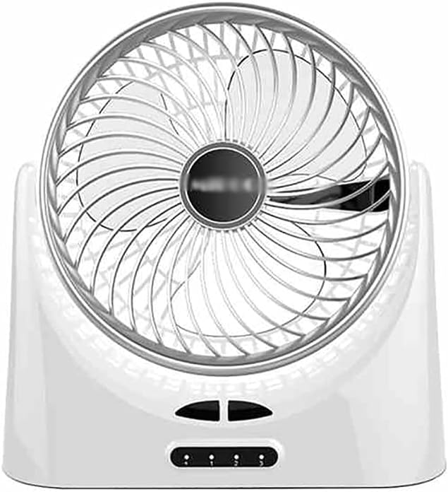Small Fan USB Powered and Battery Operated Fan 3 Speeds Wind Small But Powerful for Home Bedroom Office Desktop Fan (Color : White) (White)