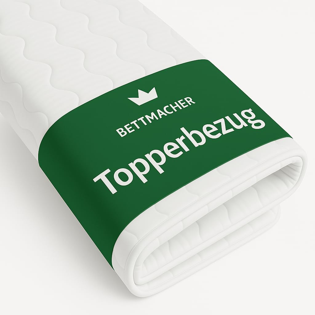 Topperbezug 200x200cm 5-7 cm Kernhöhe waschbar 60°C OEKOTex Reißverschluss Mikrofaser