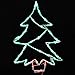 Vickerman Lighted LED Christmas Tree Window Silhouette Decoration, 18