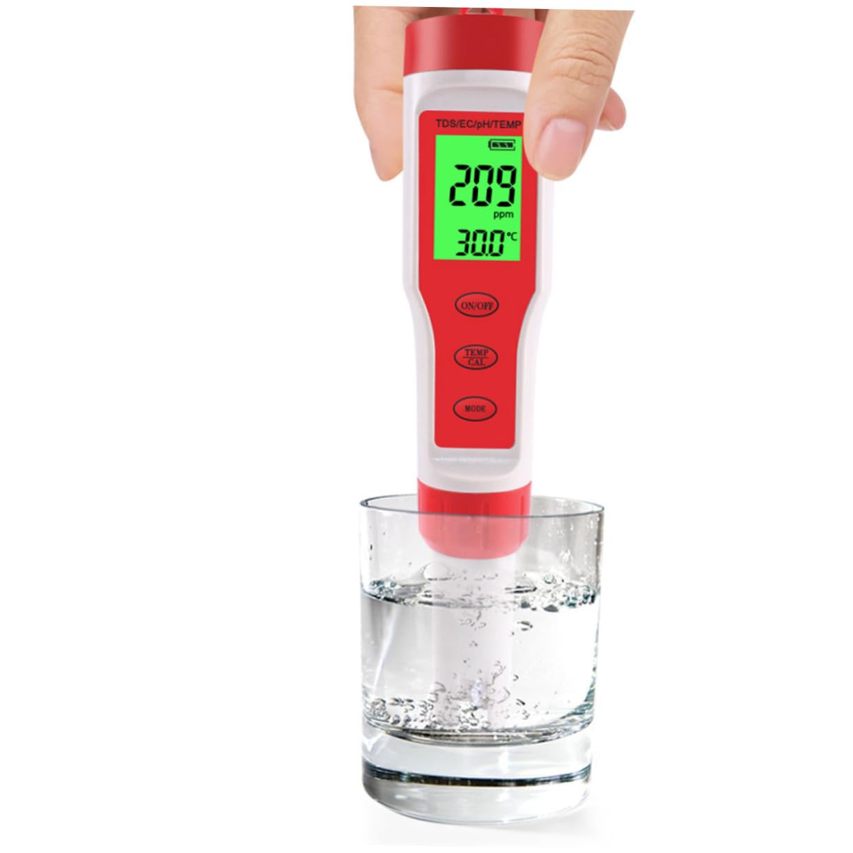 Misuratore Ph Digitale Atc Tester Per Ph Ec e Temperatura Monitor Portatile Display Lcd Retroilluminato Per Potabile e Test Marino