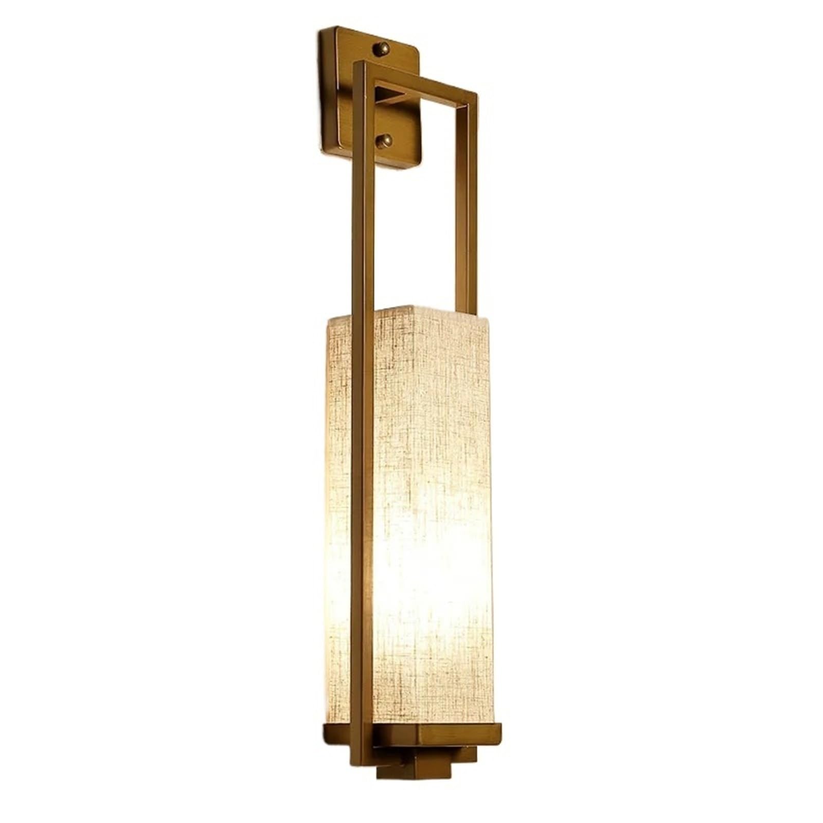 Kexcftg One Color Chinese Style Wall Lamp Bedside Living Room Bedroom Corridor Hotel Stair E27 Cloth Light Fixture Sconce