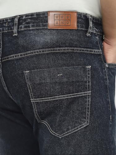 Image of Urbano Plus Men's Straight Fit Mid Rise Jeans