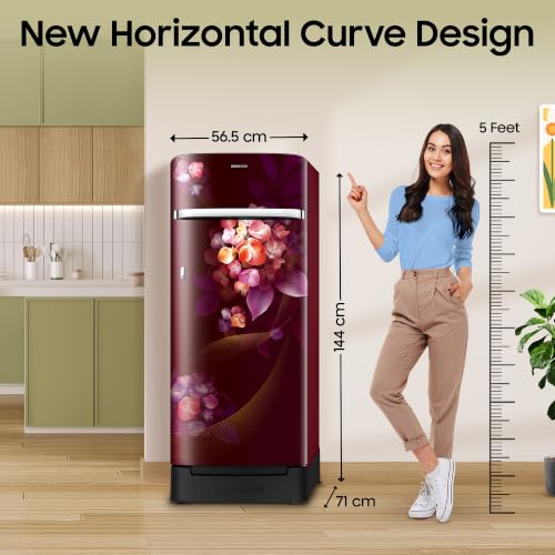 Samsung Store Samsung 215L 5 Star Red Direct-Cool Refrigerator - Image 3