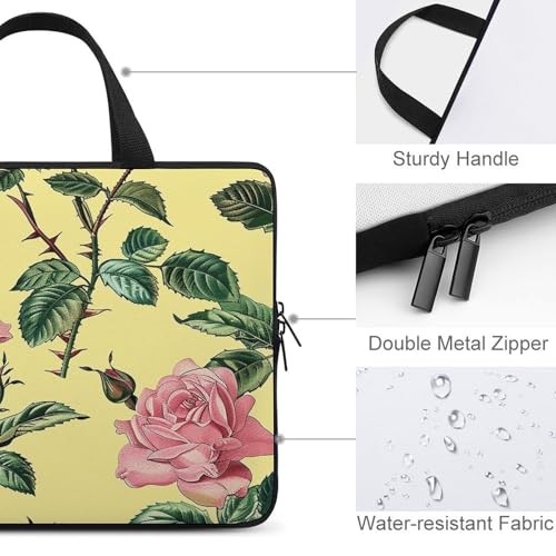 Bolso de hombro para laptop con diseño vintage rosa miniatura 3