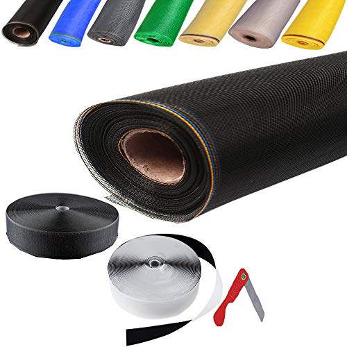 Image of UR LITTLE SHOP Fiberglass Mosquito Net for Windows 4 /9 Feet (120 /270 Cm) 48 /108 Inches 1 Year Guarantee Without Stitching (Black Color)