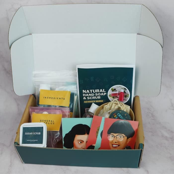 Miniatura 5 de Kit de actividades de ingeniería cosmética  Jabón de manos y exfoliante de bricolaje  Confianza y construcción de conocimiento  Regalo para niñas de