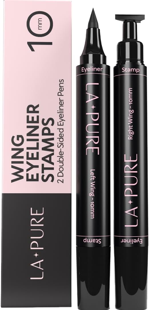 Original Eyeliner Stamp by LA PURE (2 Pens) - 2 double-sided pens, winged liquid eyeliner stamp.