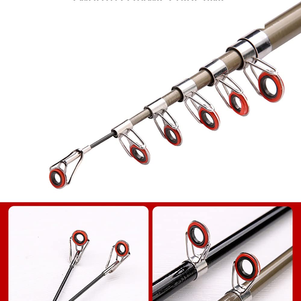 1. ， .6M Canna da pesca con canna Spinning Casting Mini telescopica viaggio in carbonio ultraleggero