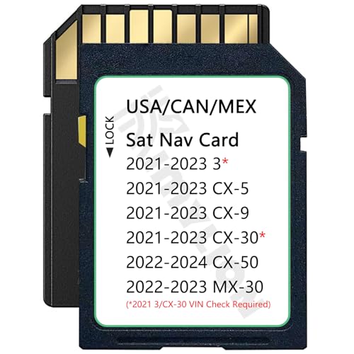 Navigation SD Card with HUD Display - Upgraded TD2K66EZ1B for 2021-2023 3 CX5 CX9 CX30, 2022-2024 CX50, 2022-2023 MX30, USA/CAN/MEX Maps