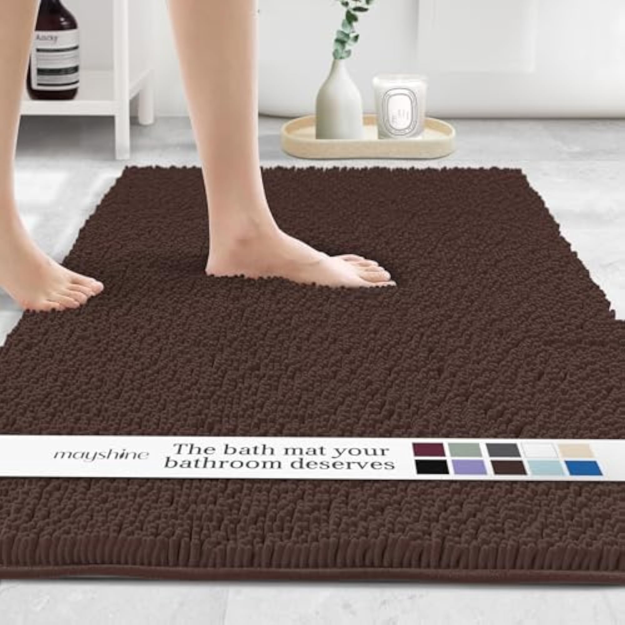 Absorbent Microfiber Chenille Door Mat Runner, Quick Drying