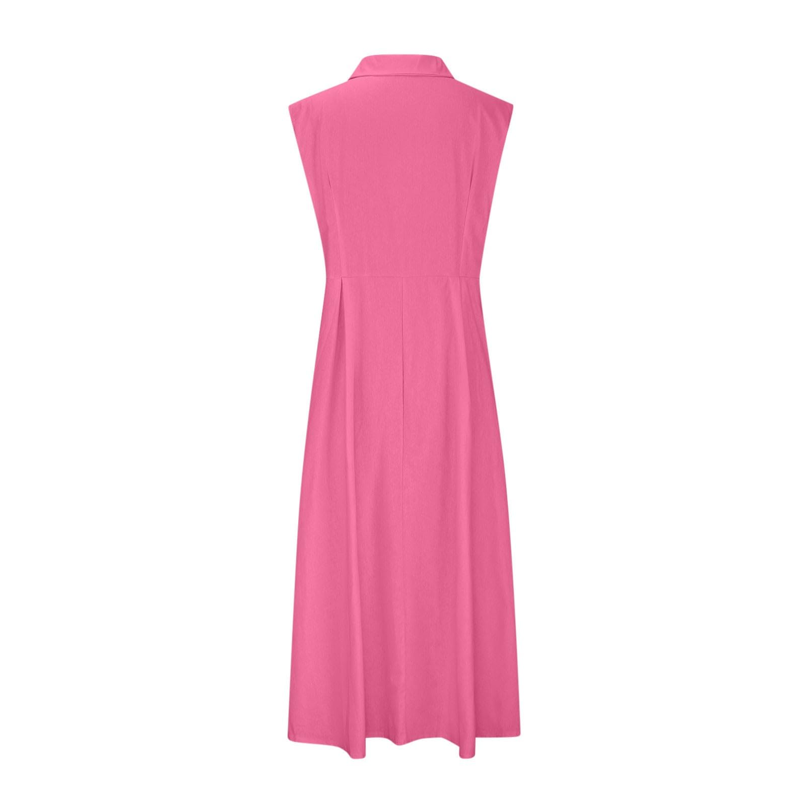 LYGBAOFUL Letnia sukienka Sukienka damska Casual Sukienka damska z długim zapięciem na guziki na co dzień Wakacje - Elegancka Wygodna odzież letnia Stylowa Można łączyć z dodatkami