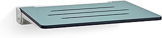 18 inch Silhouette Slimline Folding Wall Mount Shower Bench Seat, Teal S...