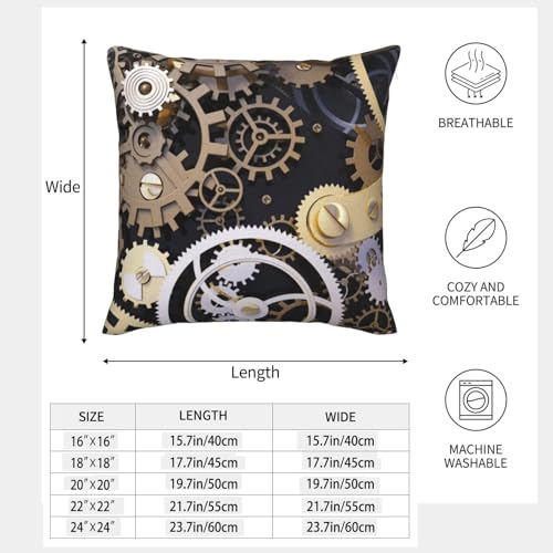 Housse de coussin steampunk robuste en imitation lin pour rénover un canapé - 5