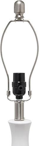 Miniatura 6 de Elegant Designs LT3312-LTB - Lámpara de mesa brillante con forma de lágrima de cerámica, color azul claro