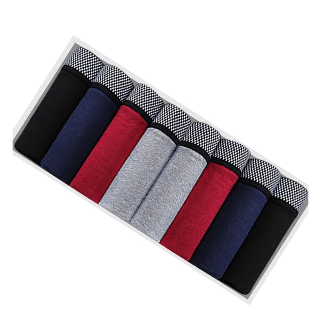 8pcs Male Panties Cotton Mens Underwear Boxers Man Boxer Solid Underpants Comfortable Size Shorts Asian size XL