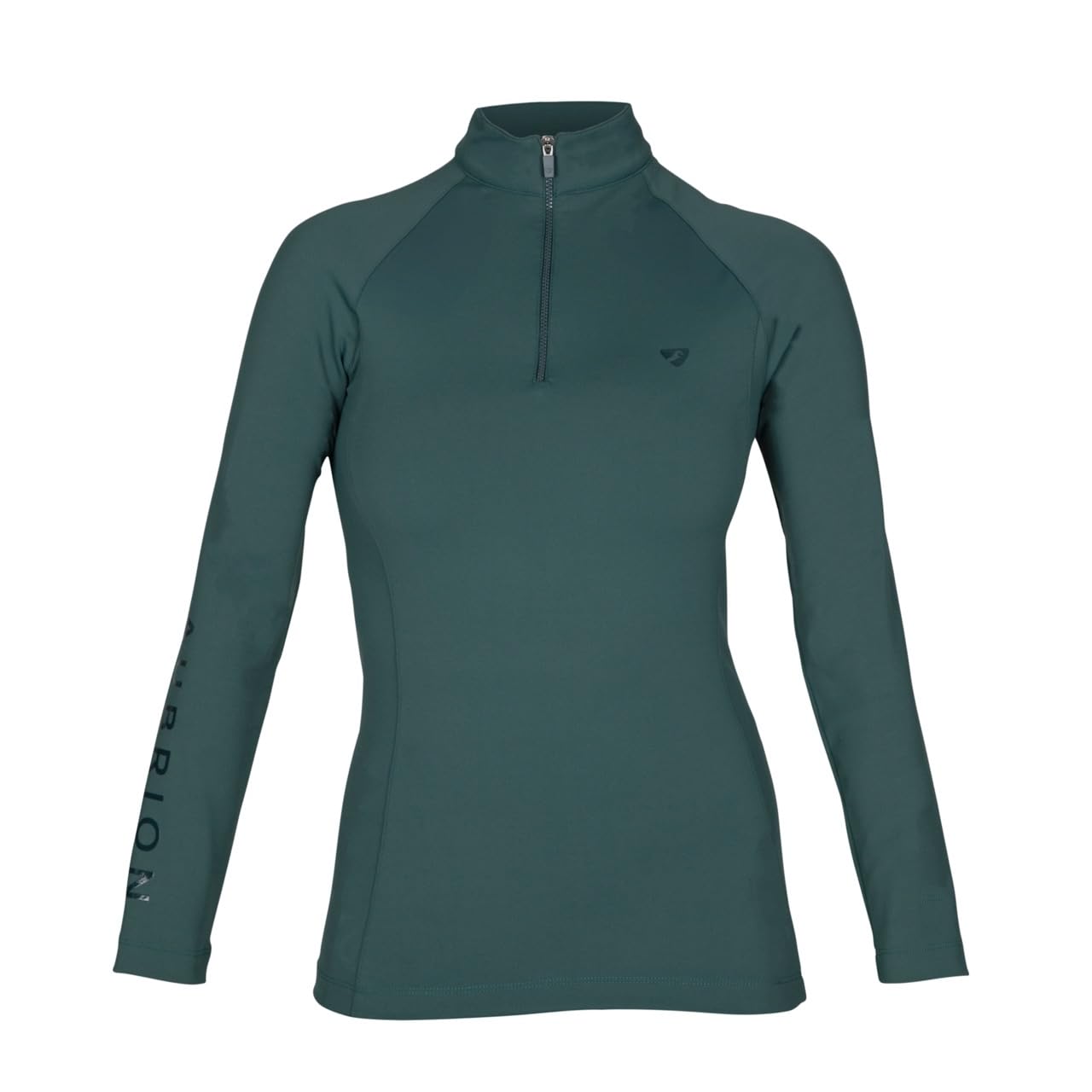 Aubrion Eltar Maglietta di Base Cerniera ad Un Quarto Donna (XS) (Verde)