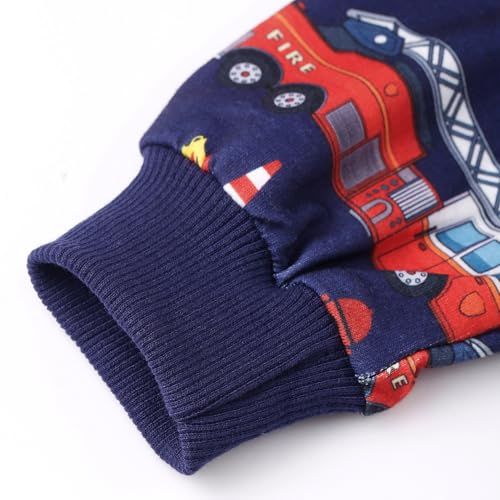 Image of Akyzic Boys Sweatshirts Cotton Long Sleeve Crewneck Pullover Toddler Kids Winter Warm Shirt Sweater Tops 3t-8t