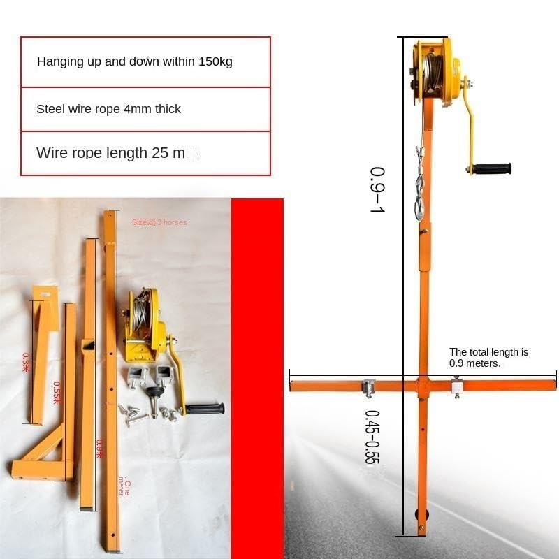 Grúa manual pequeña para aire acondicionado con cabrestante 25m miniatura 2