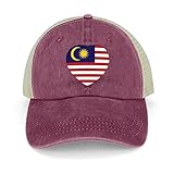Photo Gallery funlucy malesia mesh-back cap malesia national flag baseball cap regolabile denim cap, vino rosso-malesia, taglia unica Photo Gallery funlucy malesia mesh-back cap malesia national flag baseball cap regolabile denim cap, vino rosso-malesia, taglia unica