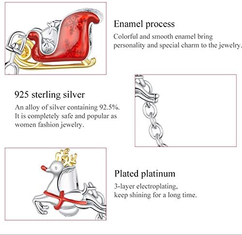Clip Lock Spacer Stopper Charm Bead Love Heart Charm Bracelets for Women 925 Sterling Silver Safety Chain Charms for Pandora Bracelets - Image 4