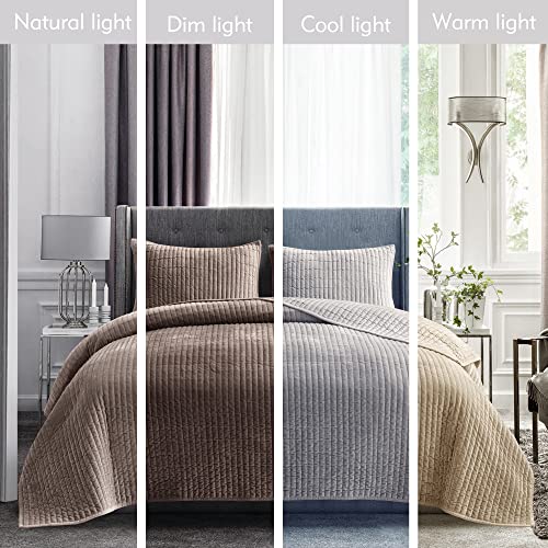 SHALALA Velvet Quilt King Size Bedding Set