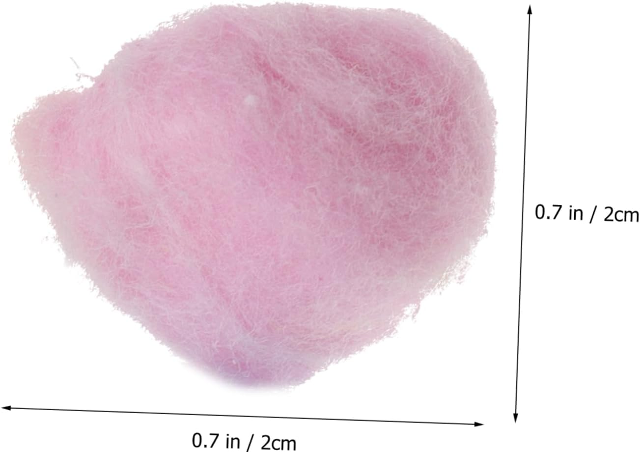 Veemoon Organic Cotton Balls Newborn Face Cleaning Makeup Removal Soft Fuzzy Balls for Crafts Reusable Cotton Rounds Friendly Colors