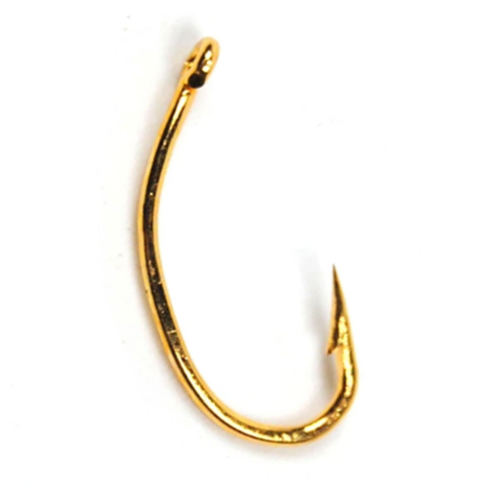 Froon 50Pcs Gold Curved Nymph Fly Tying Hook Scud Shrimp Pupae Larvae Caddis Emerges Trout Fishing Lures For Fishing