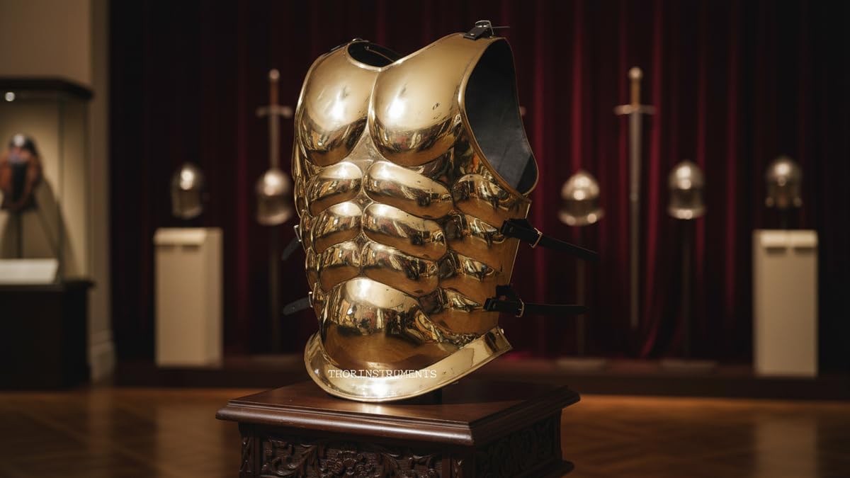 THOR INSTRUMENTS Rzymska zbroja mięśniowa mosiężna kurtka wykończeniowa kolekcja replika kostium rustykalny vintage wystrój domu prezenty