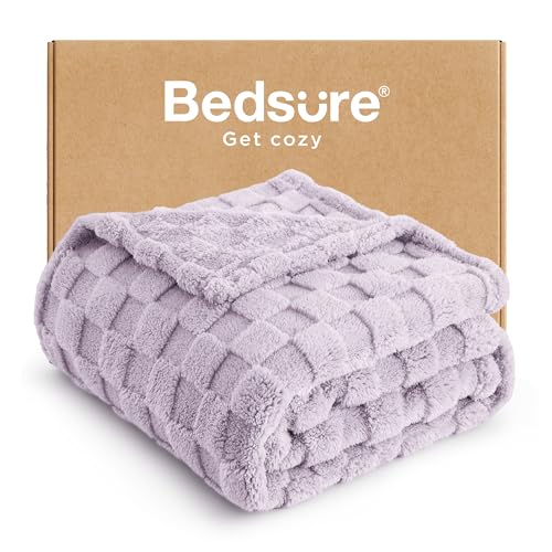 Bedsure GentleSoft Lavender Fog Twin XL Blanket for Bed - Super Soft Cozy Fleece Blankets for Women, Cute Throws for Girls, Dorm Room Essentials for Girls Teens Back to School, 66x90 Inches