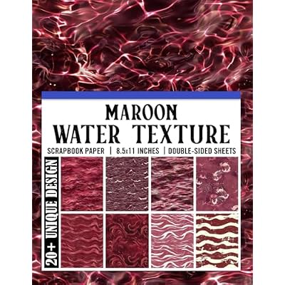 Maroon Water Texture Scrapbook Paper