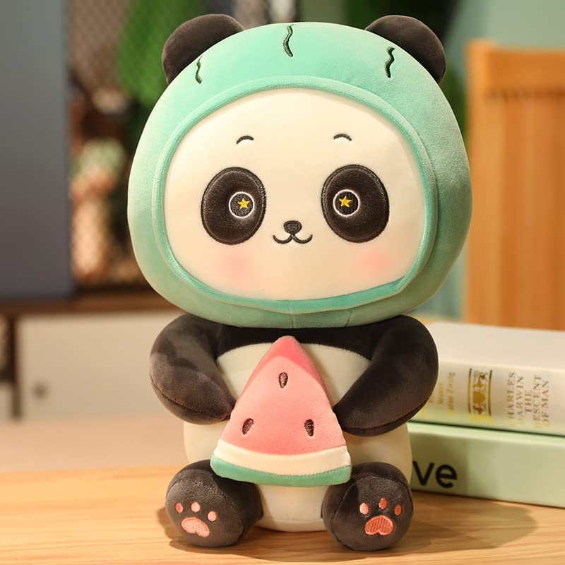 Kawaii Panda Peluche Giocattolo Carino Frutta Panda Cuscino Peluche Animale Bambola Bambini Giocattoli Per Dormire Per I Bambini Compleanno Regalo Di Natale 45 cm Verde