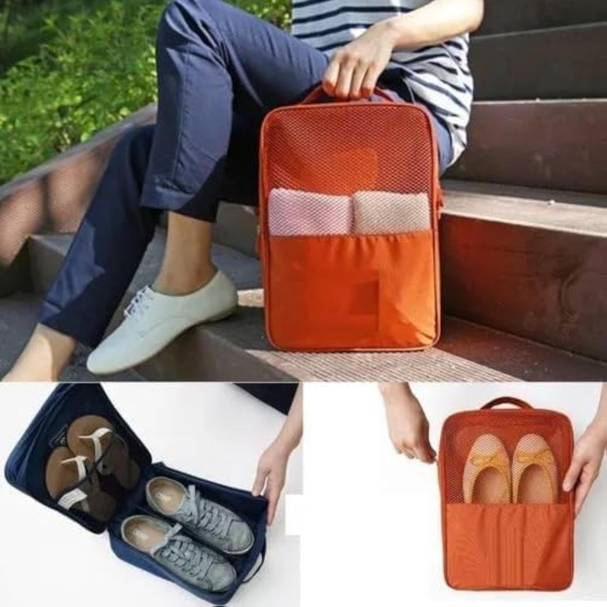 Nylon Waterproof Travelling Shoe Storage Bag, Multi-Purpose