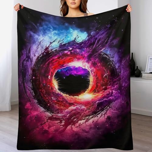 Couverture ciel étoilé en flannel douce pour vos soirées cocooning sur le canapé du salon - 2